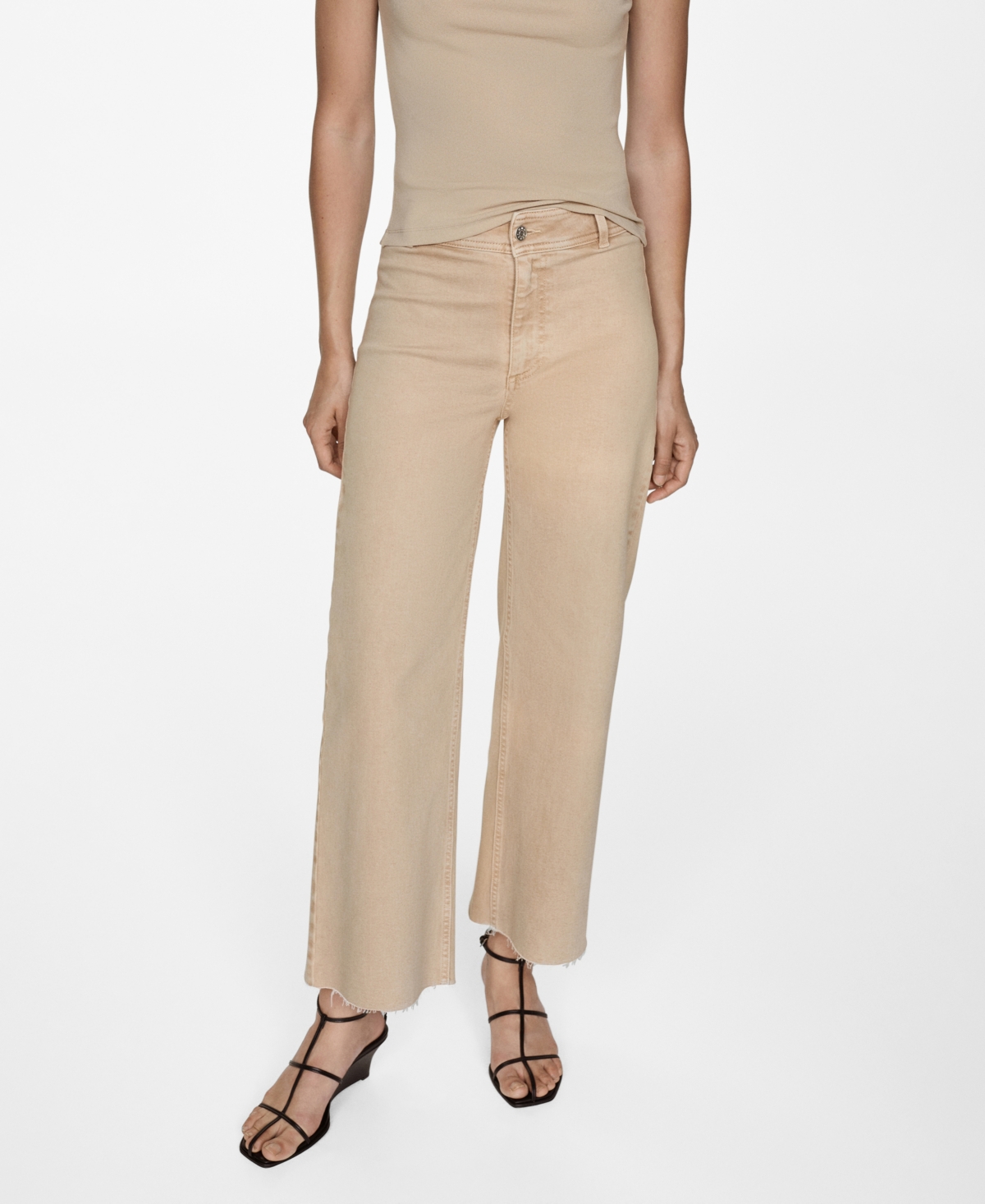 Women's Catherin Culotte High Rise Jeans - Sandy
