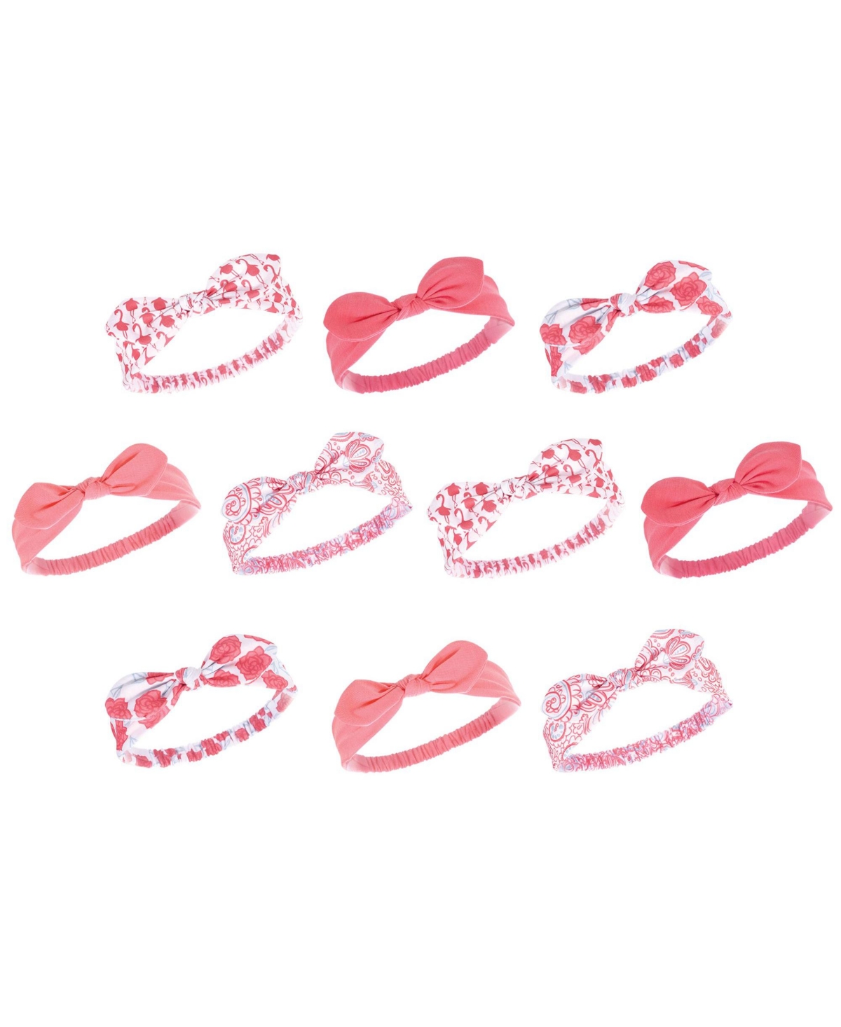 Hudson Baby Girls 10Pk Knotted Jersey Headbands