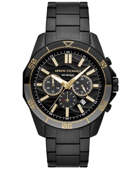 Мужские часы A|X Armani Exchange Quartz Chronograph Black Stainless Steel 44MM