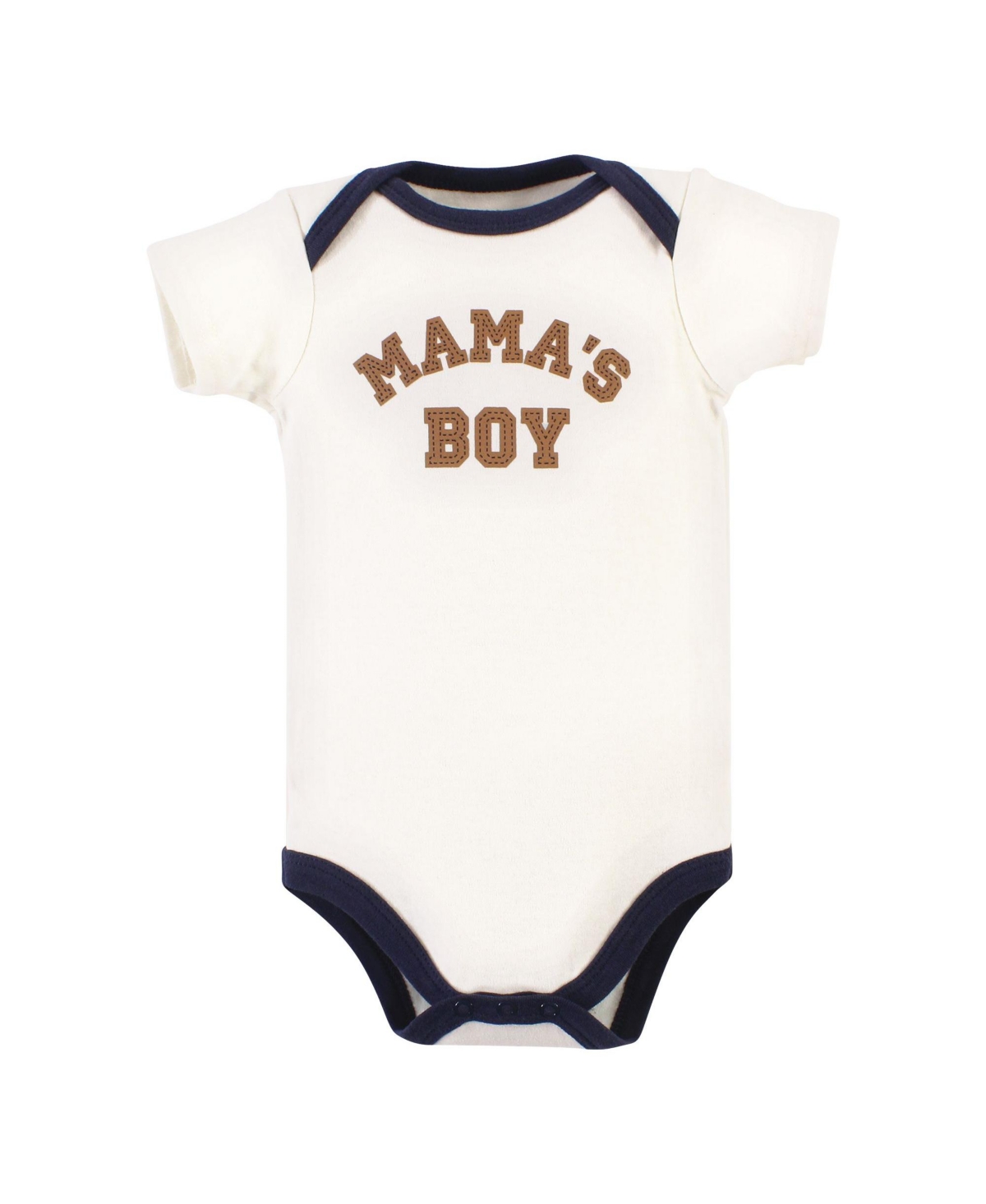 Hudson Baby Baby Boys Cotton Bodysuit and Pant Set, Brown Navy Mamas Short-Sleeve - Brown navy mamas boy short-sleeve