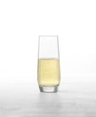 Pure Stemless Champagne Glasses, Set of 6