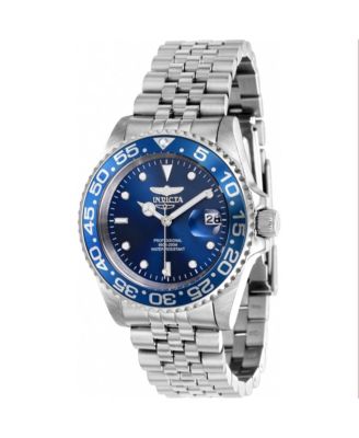 Women's Pro Diver Quartz 3 Hand Blue Dial Stainless Steel Bracelet Watch