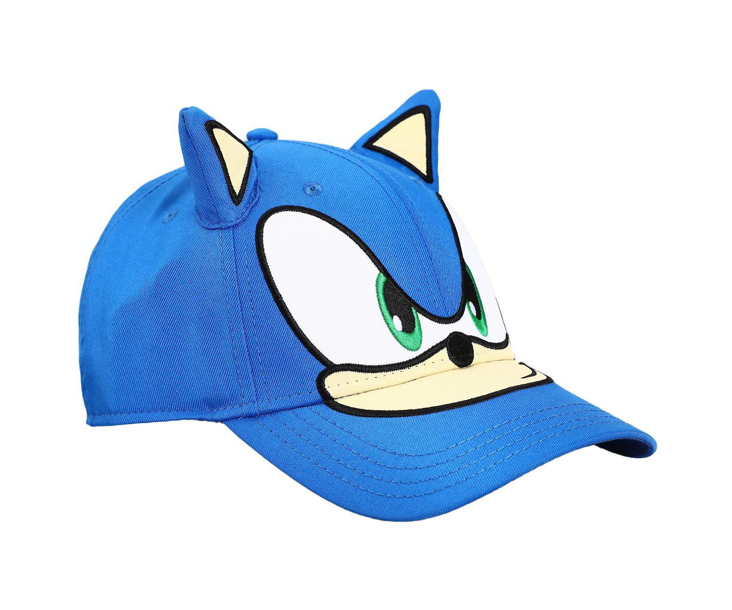 Мужская кепка Sonic the Hedgehog Face with Plush Ears Snapback Hat, цвет: Синий — фото 5