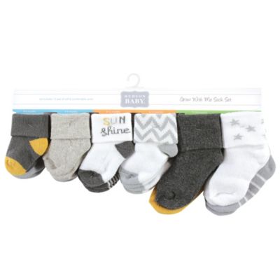 Baby Boys Hudson Unisex 12-Pair Set of Grow with Me Socks