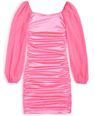 Big Girls Long-Sleeve Ruched Dress