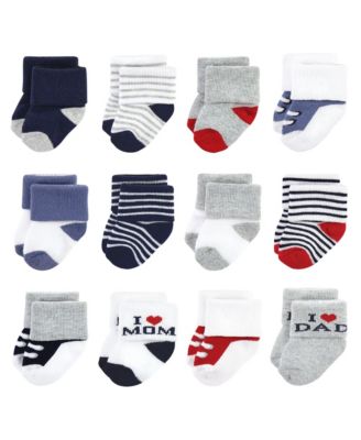 Baby Boys Hudson Plush Terry Socks 12 Pack