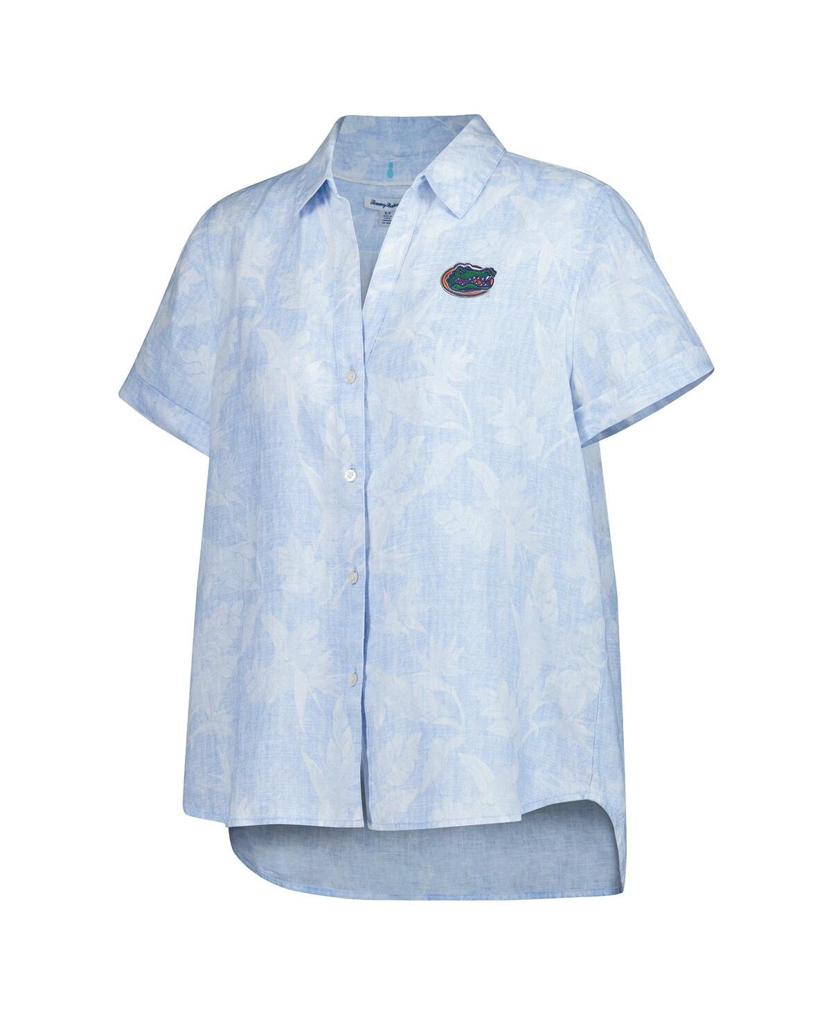 Tommy Bahama Women's Light Blue Florida Gators Legacy Leaves Camp Button-up Shirt In Light Blue