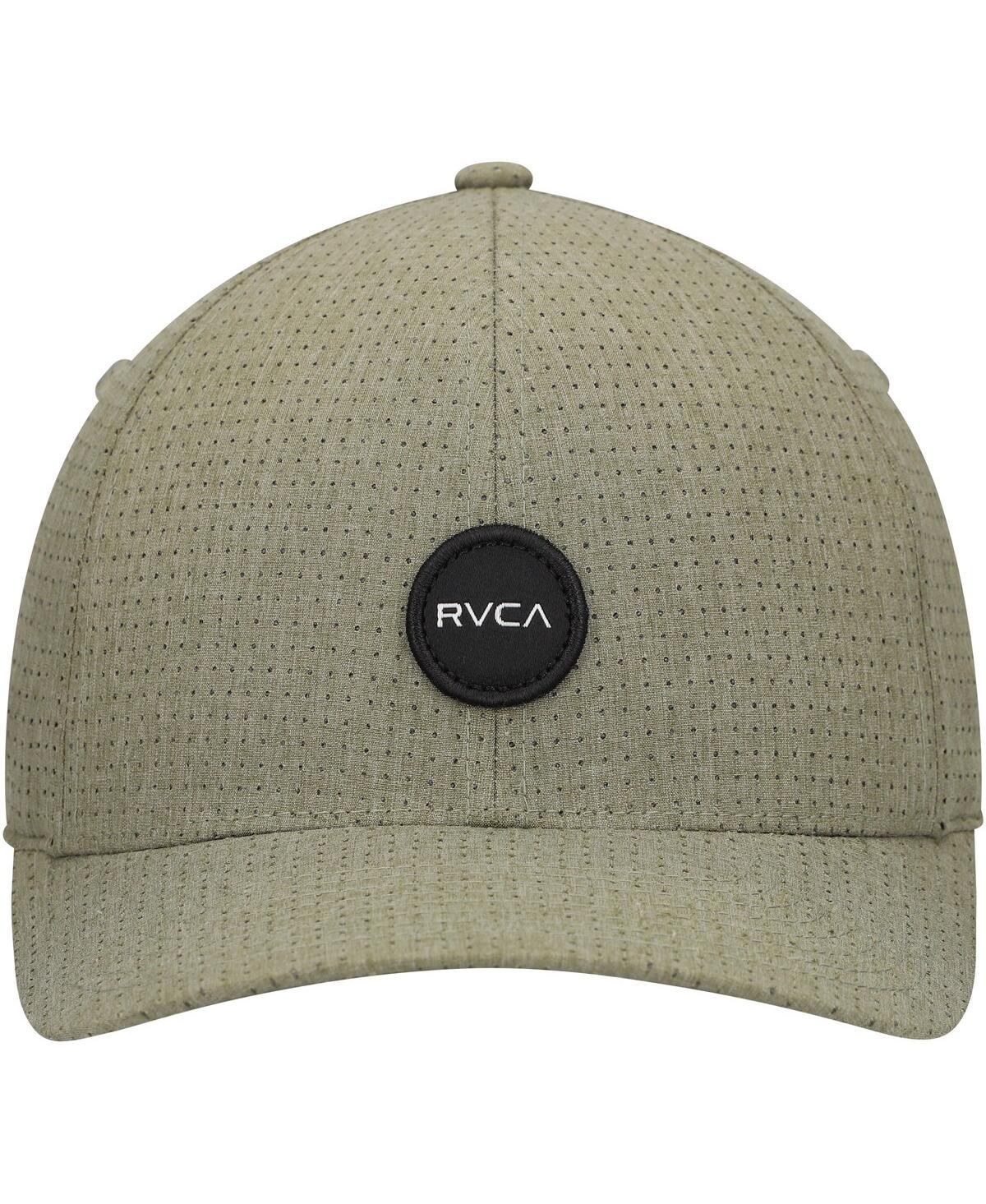 RVCA MEN'S OLIVE SHANE FLEX HAT 