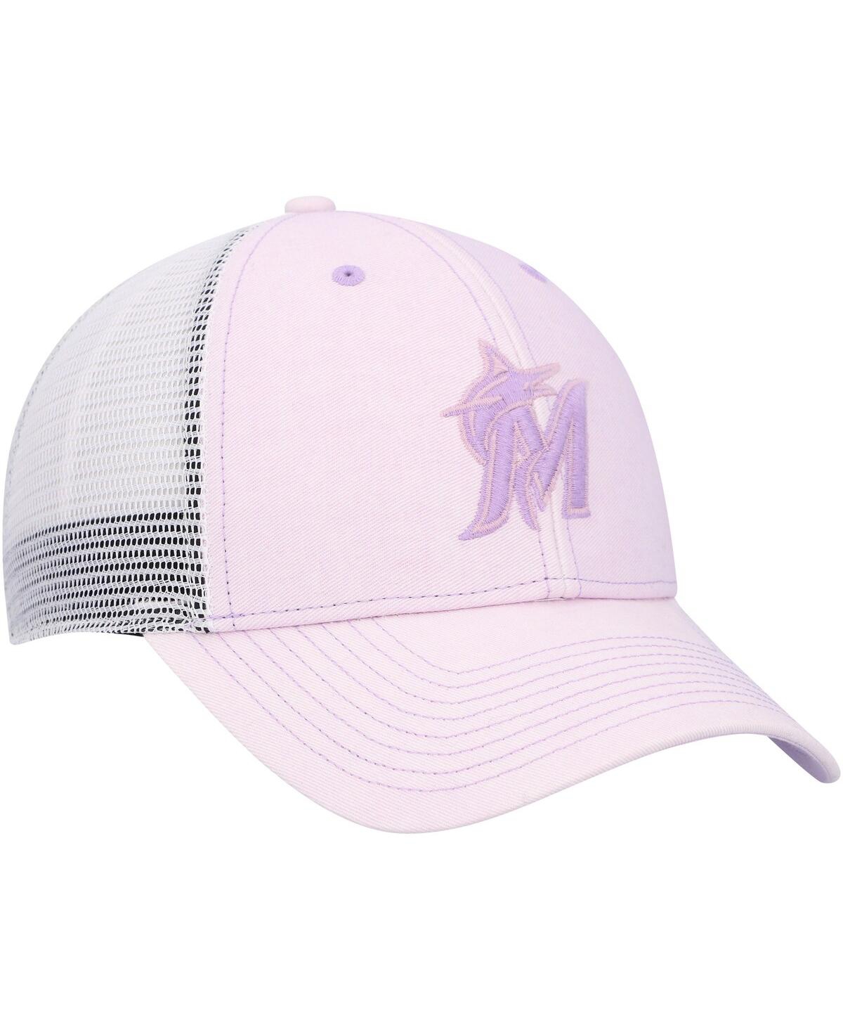 '47 Brand Women'sMiami Marlins Haze Mvp Trucker Snapback Hat - Purple