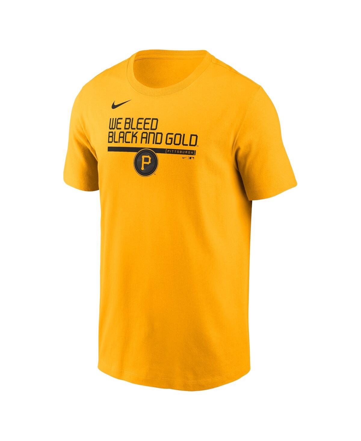 Nike Men'sPittsburgh Pirates 2-Hit Speed City Connect T-Shirt - Gold