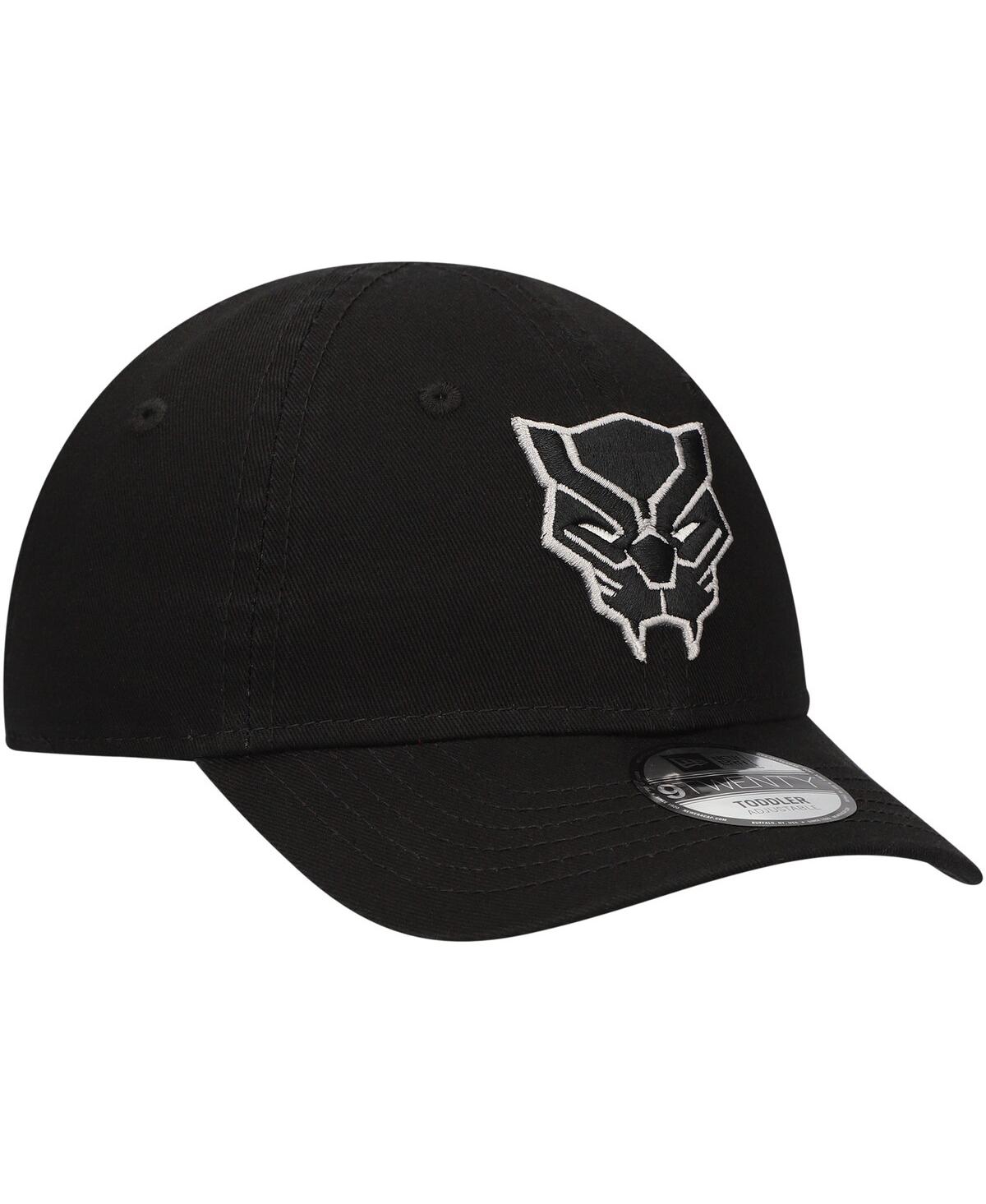 New Era Toddler Black Black Panther 9twenty Adjustable Hat In Black