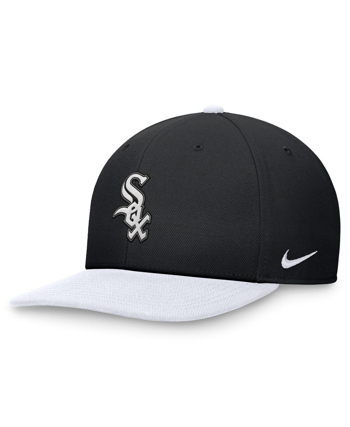 Nike Men's Black/white Chicago White Sox Evergreen Two-tone Snapback Hat In Black,white
