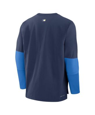 Men's Navy Minnesota Twins 2024 City Connect Authentic Collection Player Tri-Blend Performance Pullover Top
