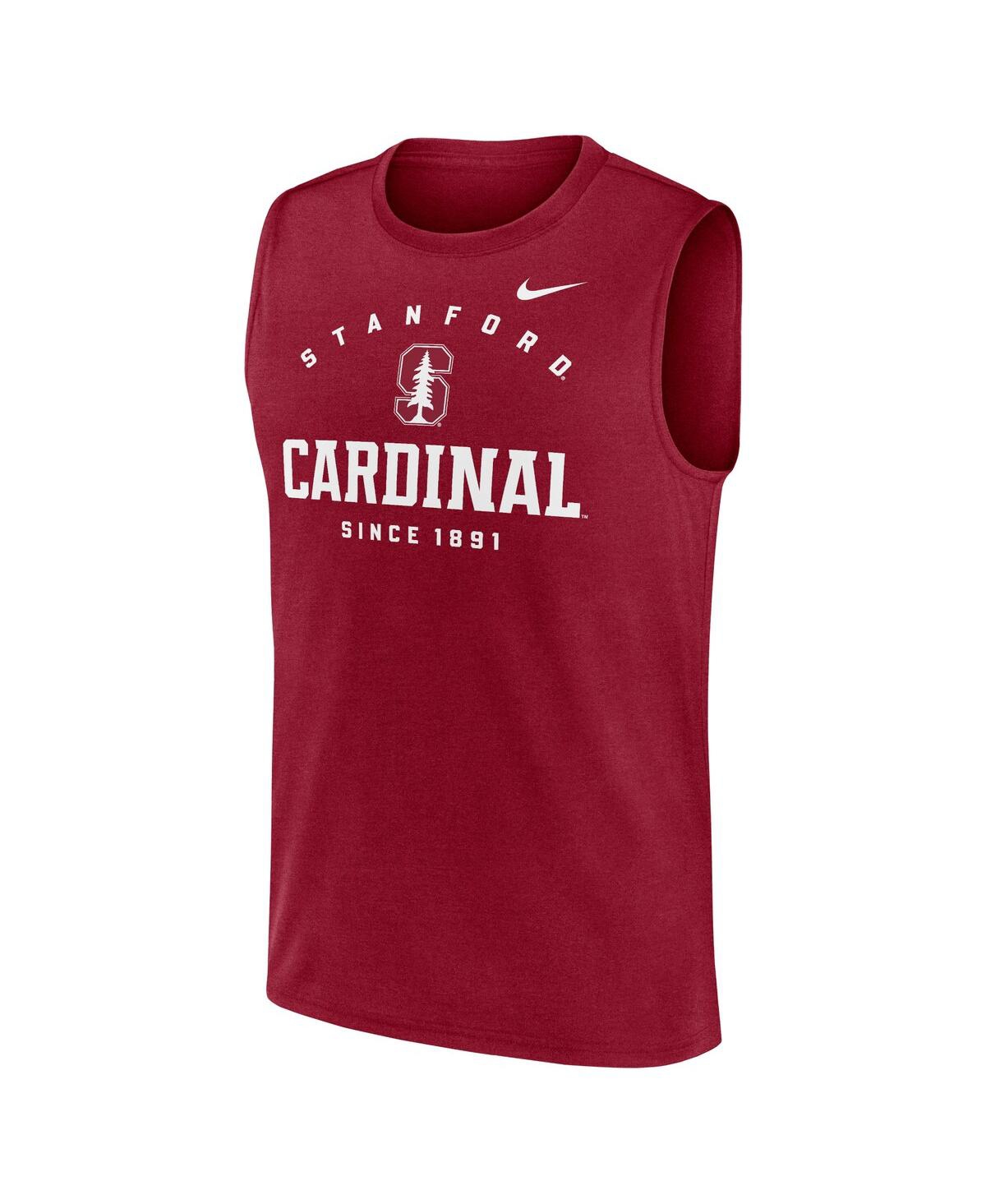 Nike Men's Cardinal Stanford Cardinal Primetime Legend Lock Up Performance Muscle Tank Top In Cardinal