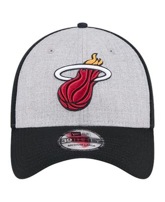Men's Heather Gray/Black Miami Heat Two-Tone 39THIRTY Flex Hat