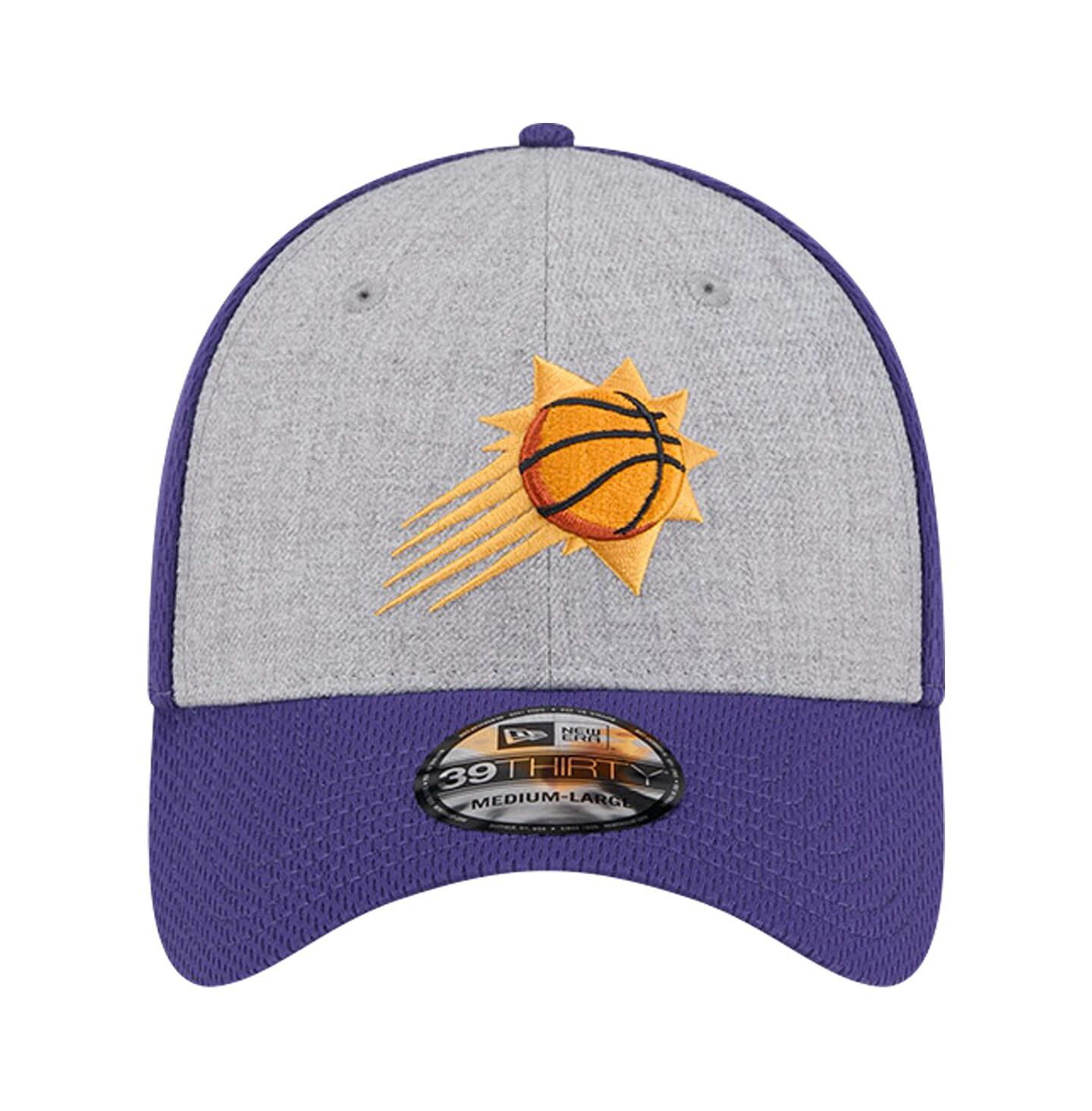 Мужская кепка New Era Heather Gray/Purple Phoenix Suns Two-Tone 39THIRTY Flex Hat — фото 4