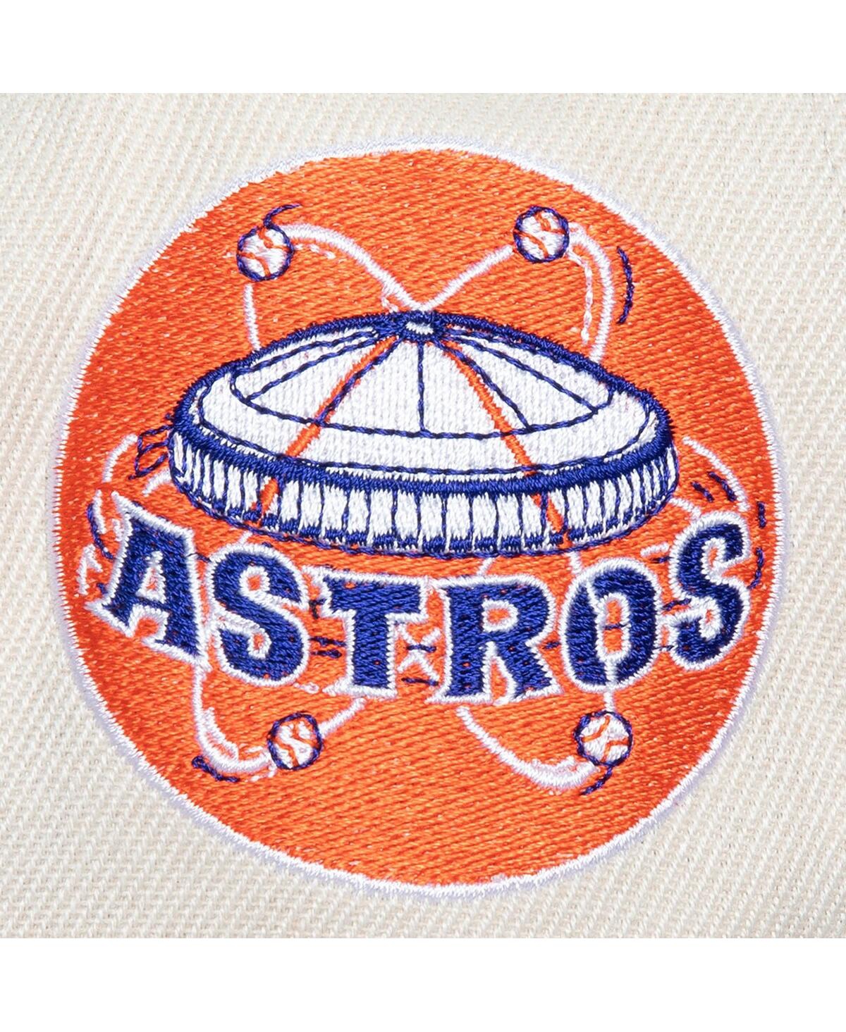 Mitchell & Ness Men's Cream Houston Astros Cooperstown Collection Speed Zone Snapback Hat In Cream