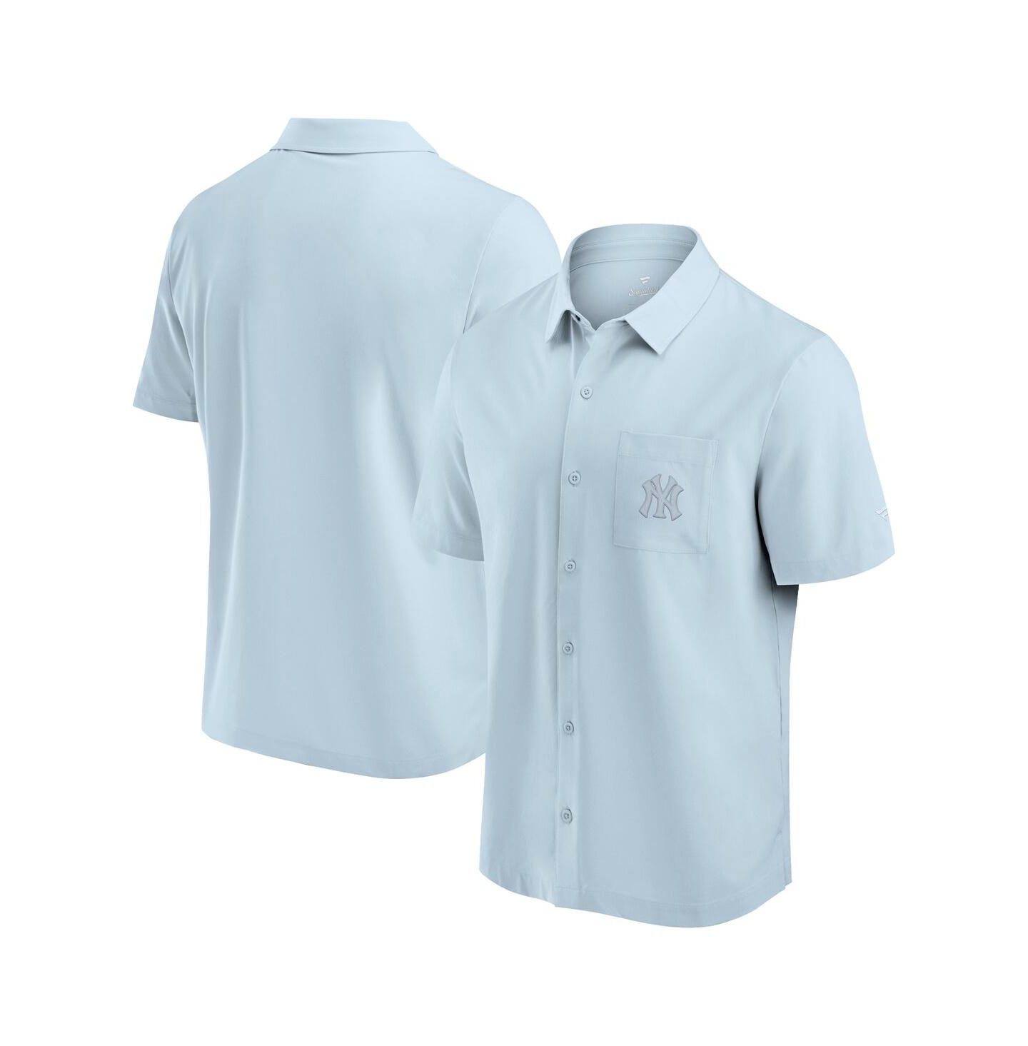 Мужская рубашка Fanatics Light Blue New York Yankees Front Office Button-Up — фото 1