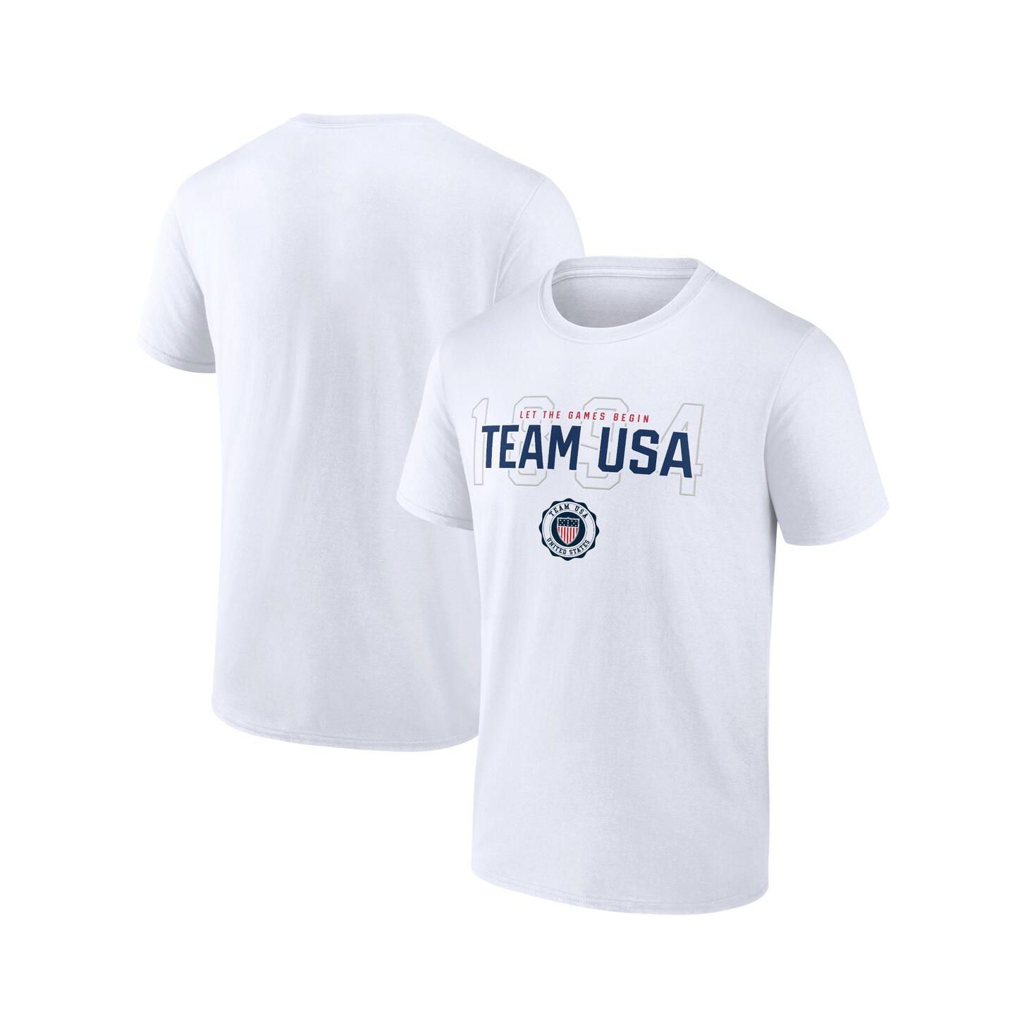 Мужская футболка Fanatics White Team USA Bold Outline — фото 1