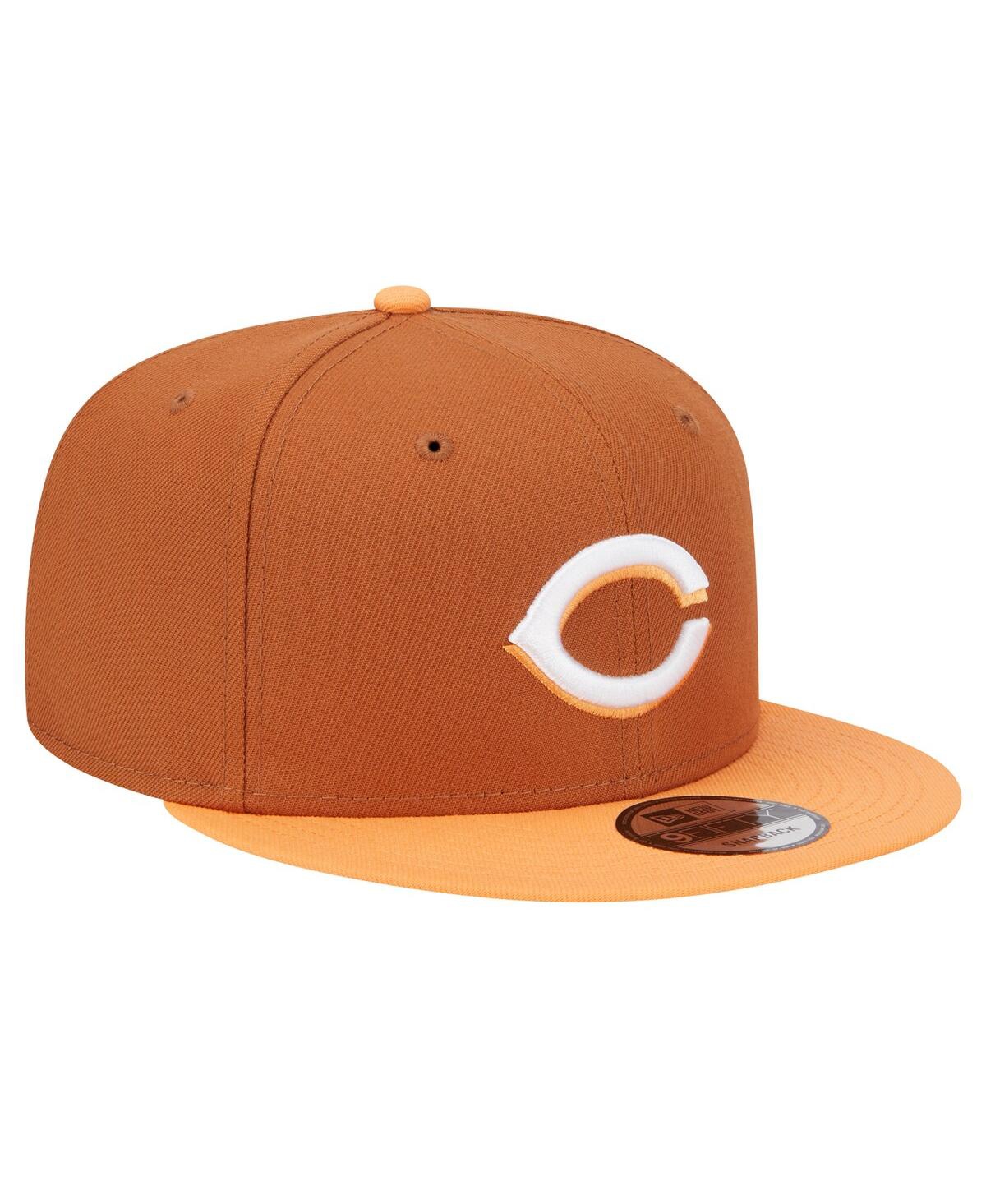 New Era Men's Brown/orange Cincinnati Reds Spring Color Basic Two-tone 59fifty Fitted Hat In Brown