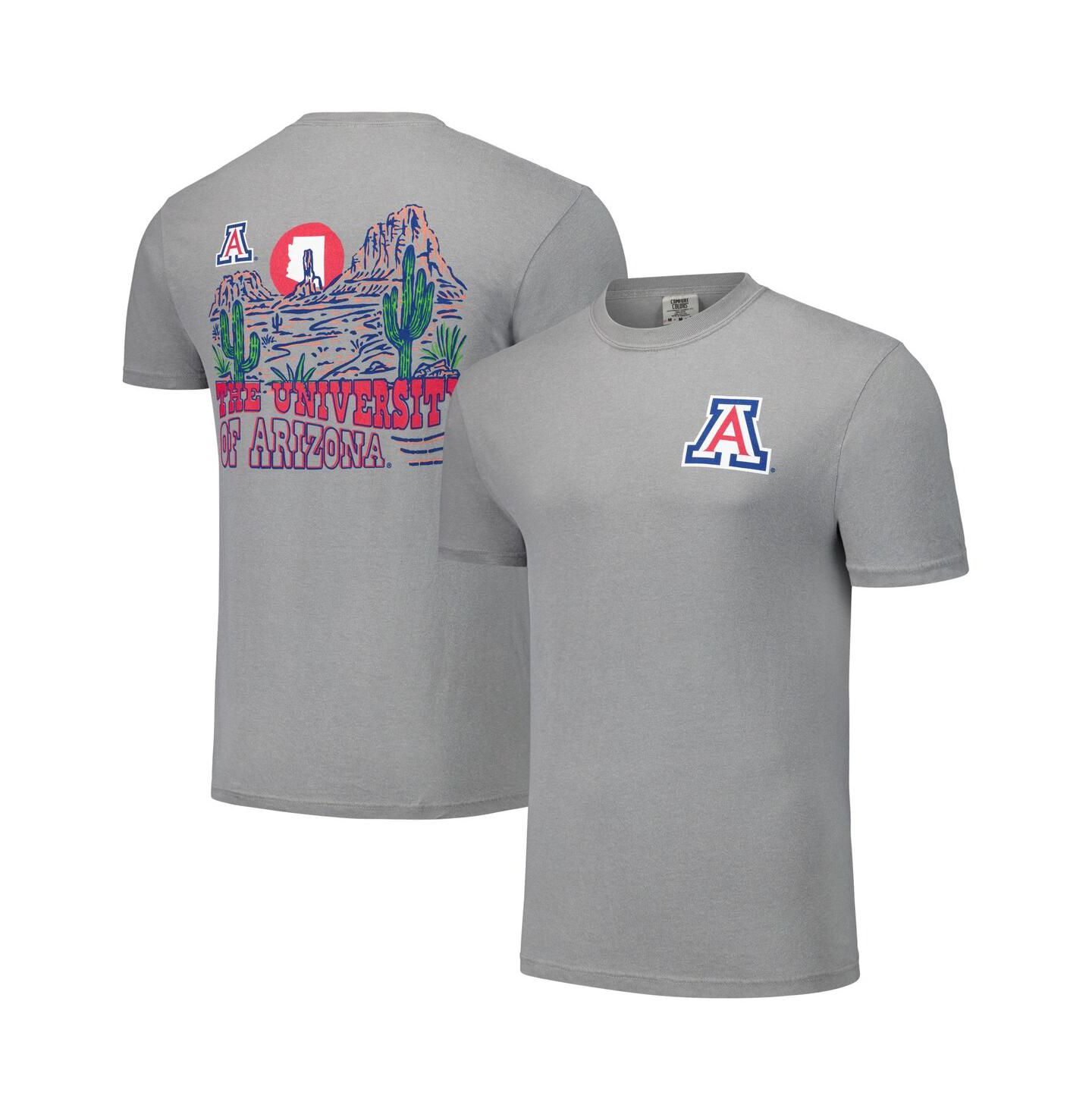 Футболка Image One Gray Arizona Wildcats Hyper Local Cactus Sketch Scene — фото 1