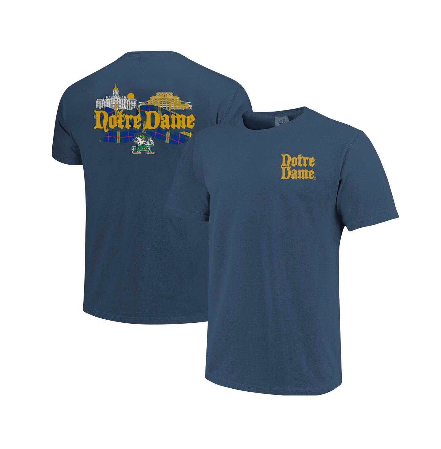 Футболка Image One Navy Notre Dame Fighting Irish Hyper Local Celtic Tartan Campus — фото 1
