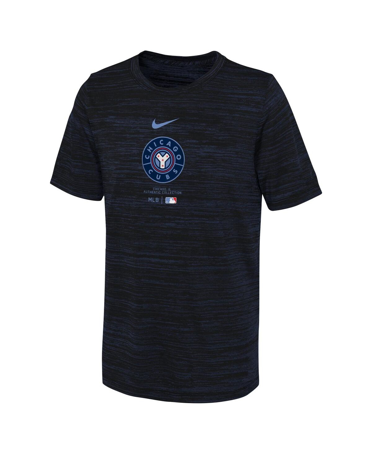 Nike Big Boys and GirlsChicago Cubs City Connect Practice Graphic Performance T-Shirt - Navy