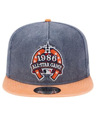 Men's Navy/Orange Houston Astros 1986 MLB All-Star Game Pigment Dye Golfer Snapback Hat