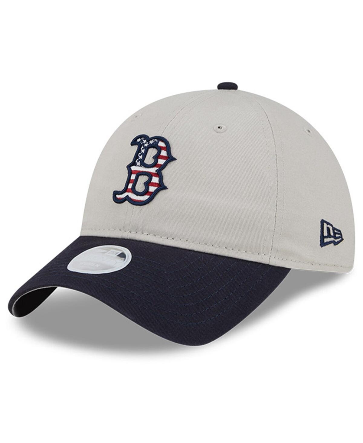 New Era Women'sBlack Boston Red Sox 2024 Fourth of July 9TWENTY Adjustable Hat - Khaki, Black