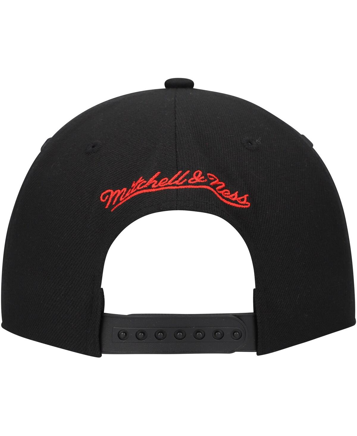 Mitchell & Ness Men's Black Washington Capitals Core Team Script 2.0 Snapback Hat In Black