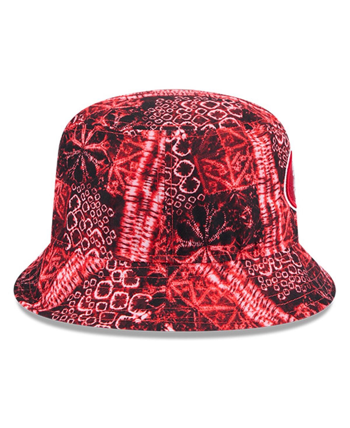 New Era Men's Scarlet San Francisco 49ers Shibori Bucket Hat In Scarlet