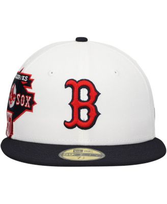 Men's White/Navy Boston Red Sox Major Sidepatch 59FIFTY Fitted Hat