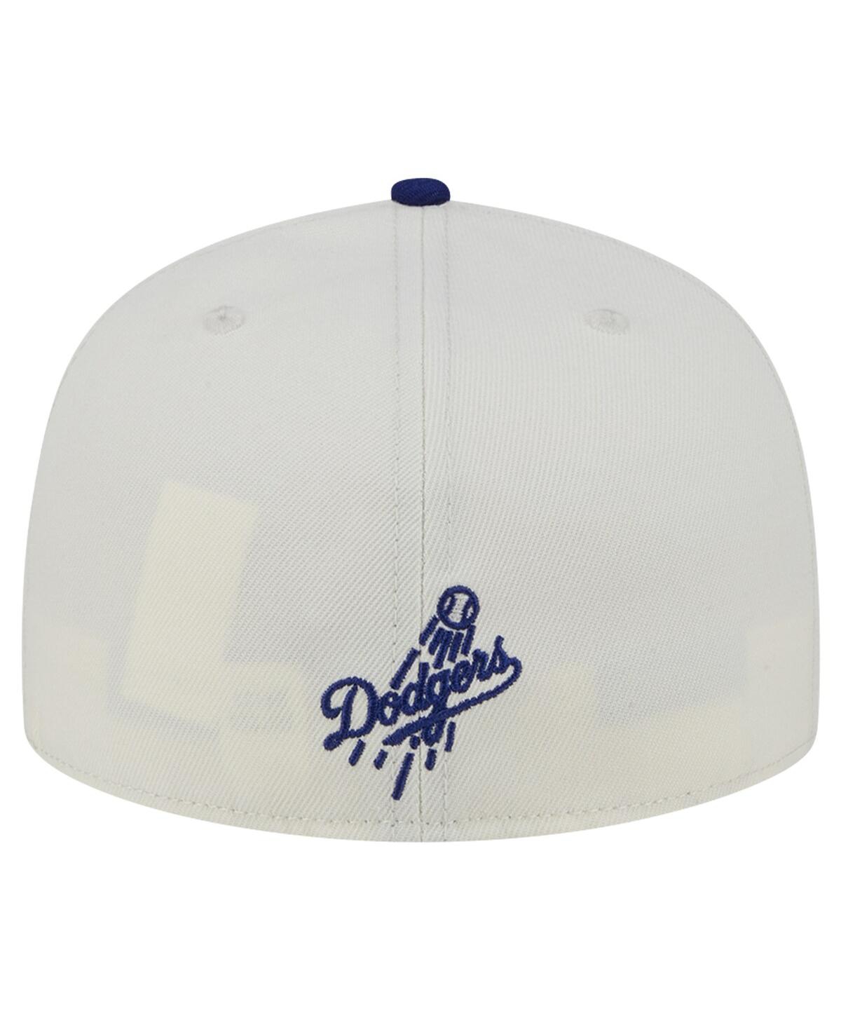 NEW ERA MEN'S CREAM/ROYAL LOS ANGELES DODGERS LONESTAR 59FIFTY FITTED HAT 