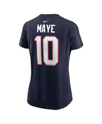 Women's Drake Maye Navy New England Patriots 2024 NFL Draft First Round Pick Name Number T-Shirt