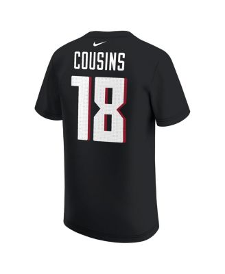 Big Boys and Girls Kirk Cousins Black Atlanta Falcons Player Name Number T-Shirt
