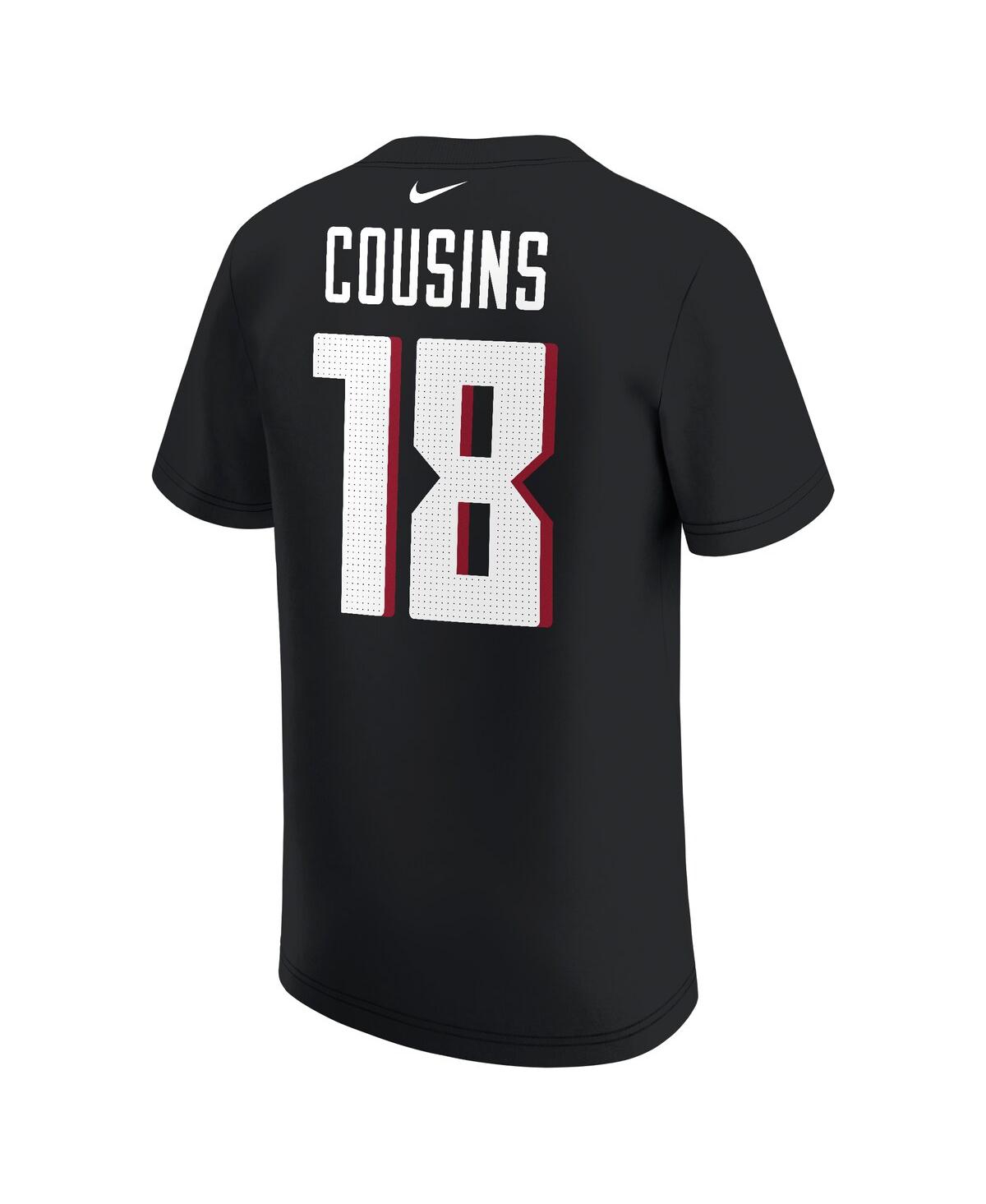 Nike Big Boys And Girls Kirk Cousins Black Atlanta Falcons Player Name Number T-shirt In Black