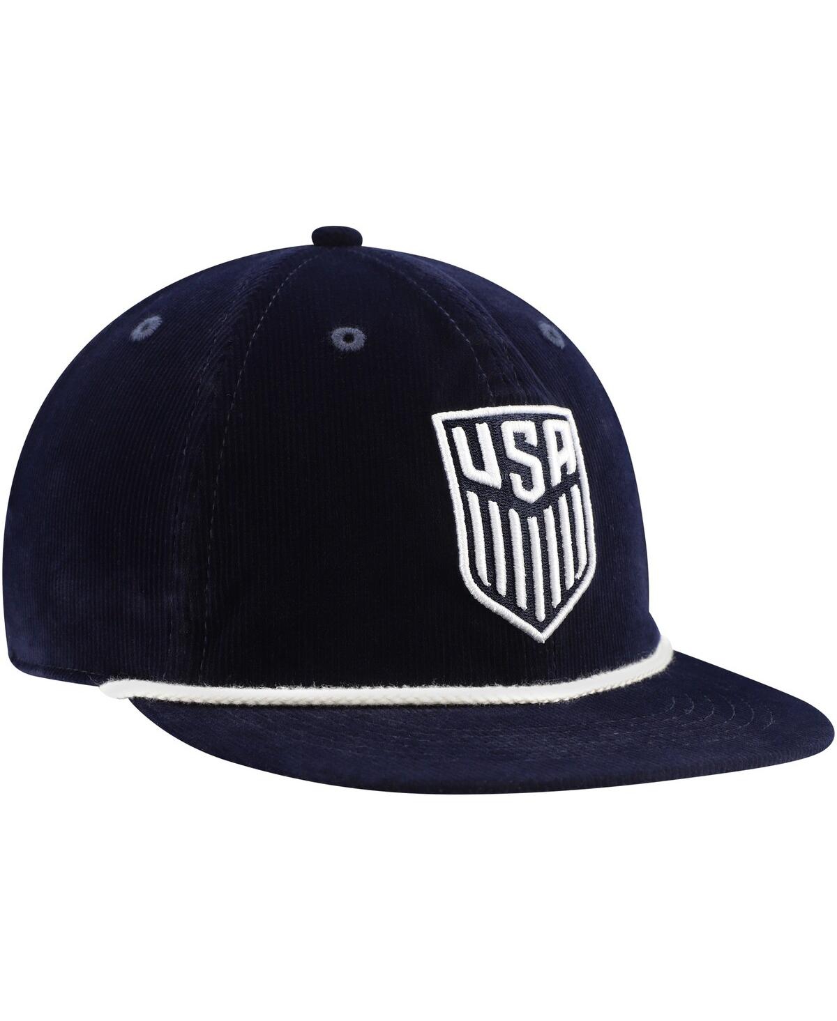 FAN INK MEN'S AND WOMEN'S NAVY USMNT SNOW BEACH CORDUROY ADJUSTABLE HAT 