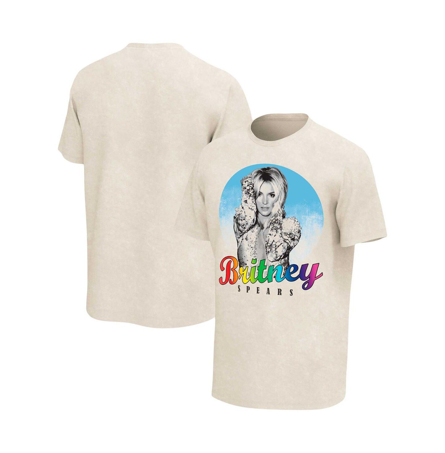 Мужская футболка Philcos Oatmeal Britney Spears Rainbow Logo Washed — фото 1