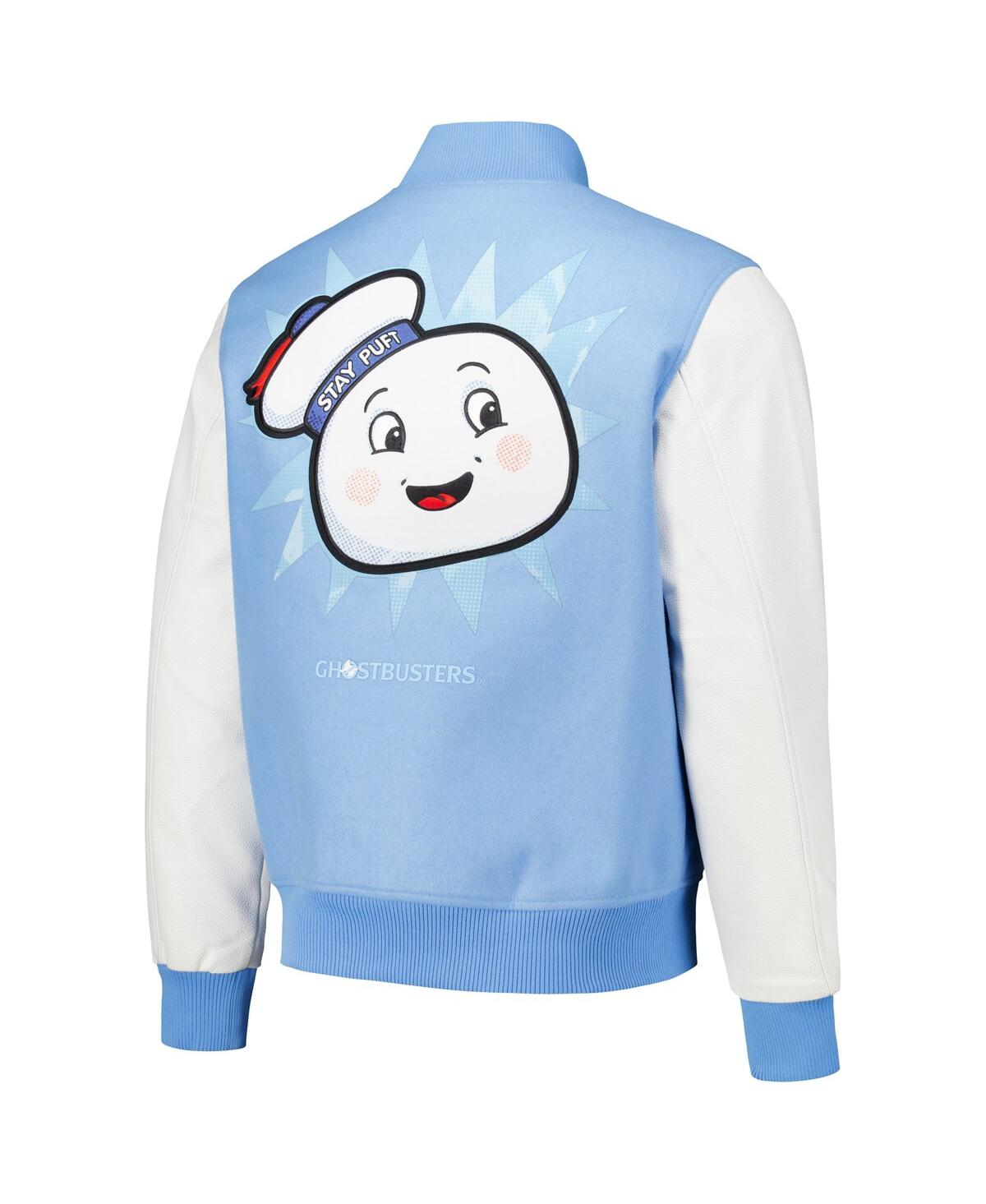 Freeze Max Men's Blue Ghostbusters Stay Puft Full-zip Varsity Jacket In Blue