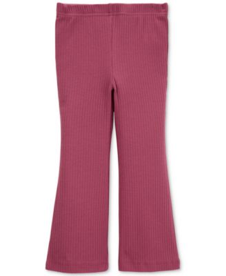 Toddler Girls Flare Ribbed Pants 