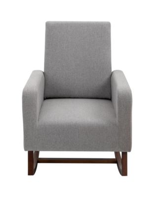 Breathable Linen Fabric Side Chair/Living Room Chair with Thick Padded Seats