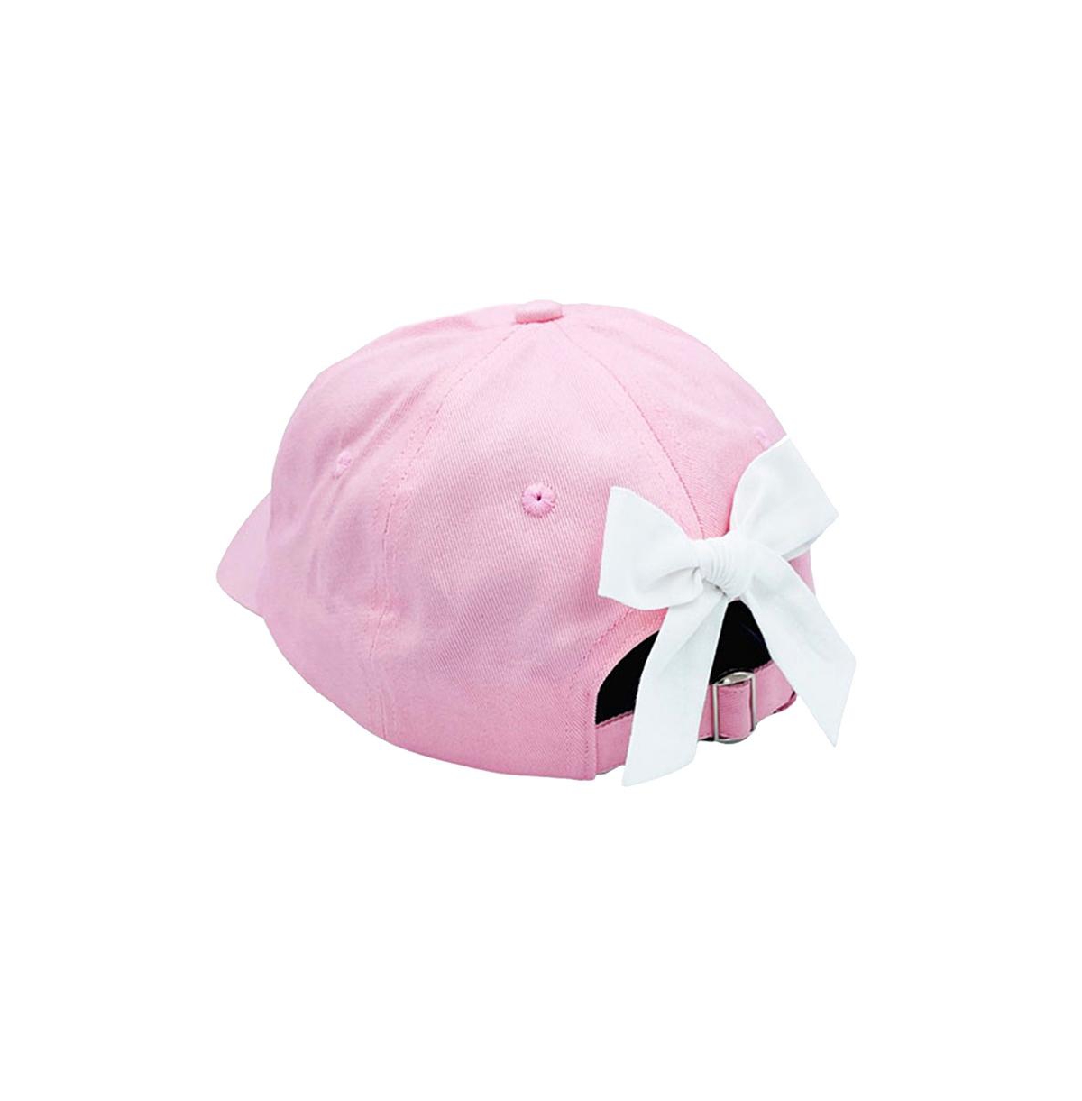 Bits & Bows Women s Palmer Pink Bow Baseball Hat - Pink and white