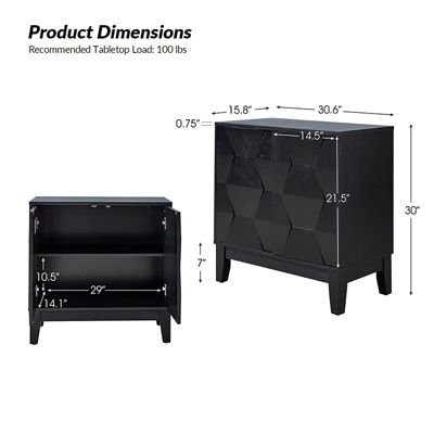 Contemporary Martina 30" Tall 2-Door Accent Cabinet with Ample Storage Space