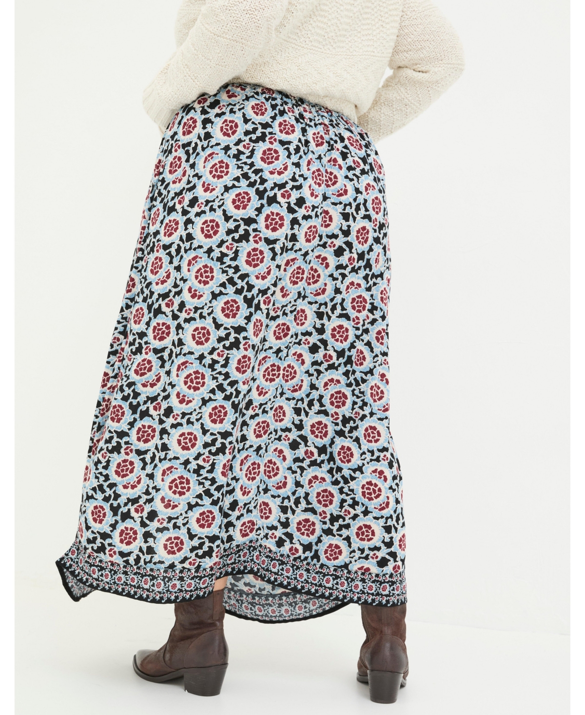 FatFace Plus Size Arabella Wild Floral Midi Skirt
