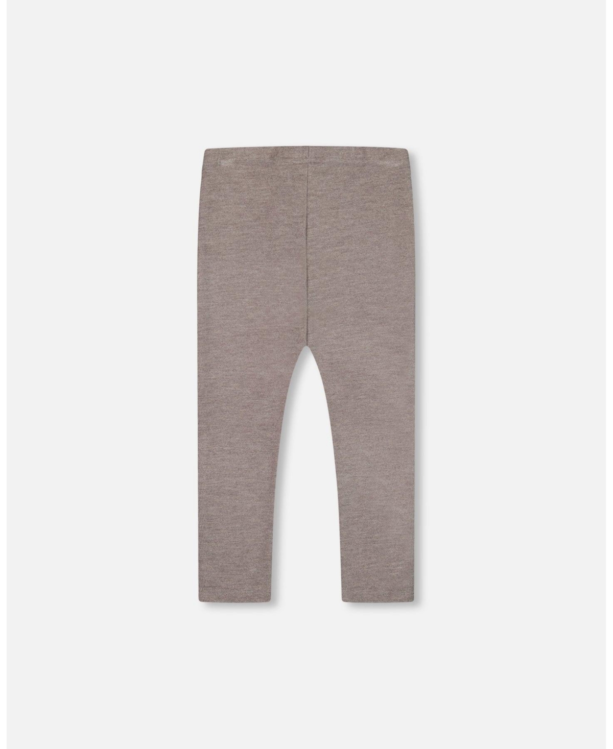 Deux par Deux Big Girls Super Soft Rib Leggings- Grey mix
