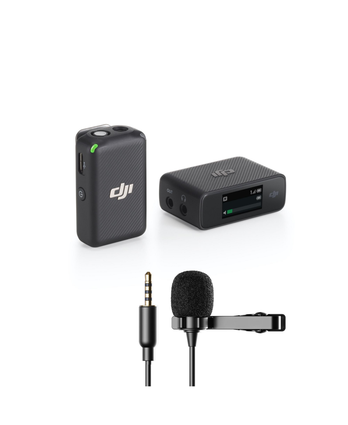 Dji 1 Tx + 1RX Mic Compact Digital Wireless Microphone System Recorder with Lav Mic bundle
