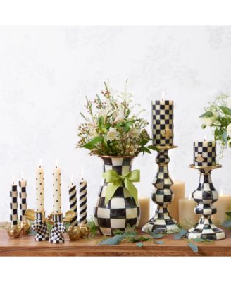 Courtly Check Large Pillar Candlestick