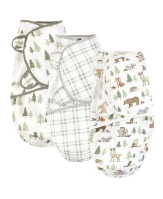 3-Piece Cotton Quilted Swaddling Wraps