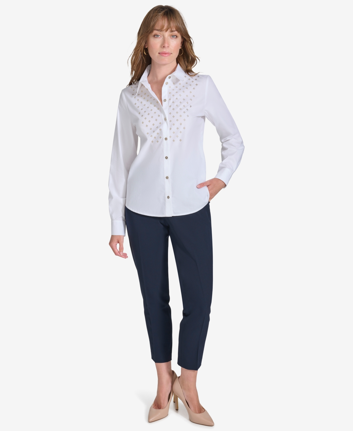 Tommy Hilfiger Women's Embellished Cotton Shirt