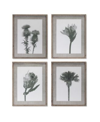 Beautiful Floral Print Assortment - Set of 4 Art Prints for Wall Decor